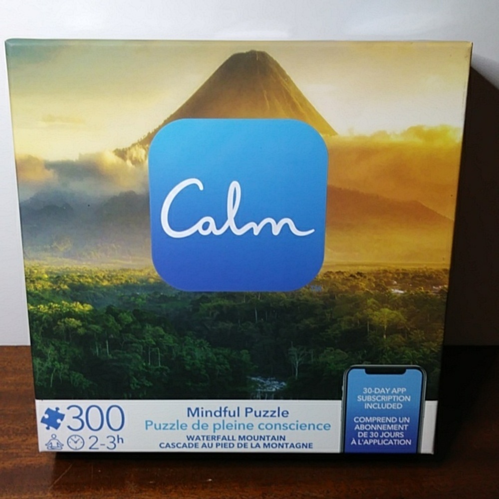 Calm Waterfall Mountain 300 Piece Puzzle Calming Peaceful